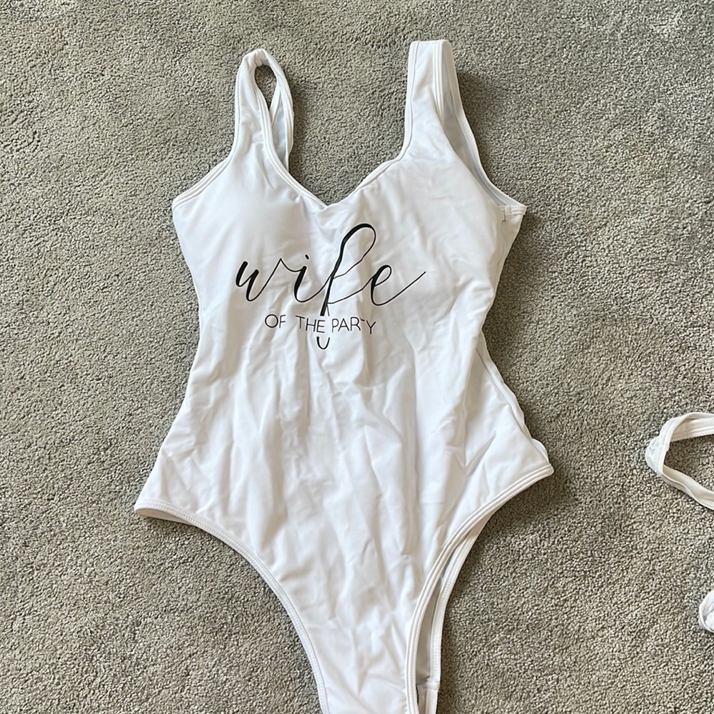 Wife of the party swim